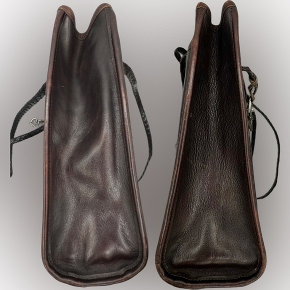 🌺Vintage 90s Brighton Donna Bag Tote Purse Brown Croc Buckle Heart Handbag🌸🌺 - Picture 5 of 16